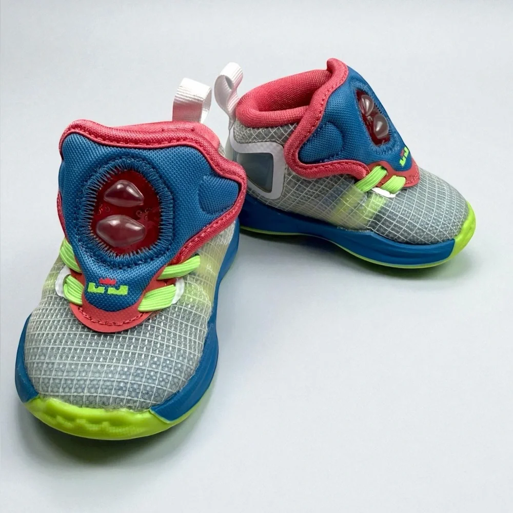Nike LeBron 9 Space Jam Baby Shoes Size 2C – New Without Tags – Blue Multi